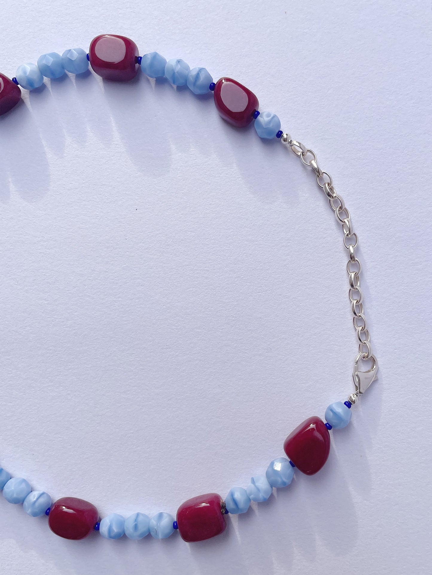 9. Burgundy and Sky Blue