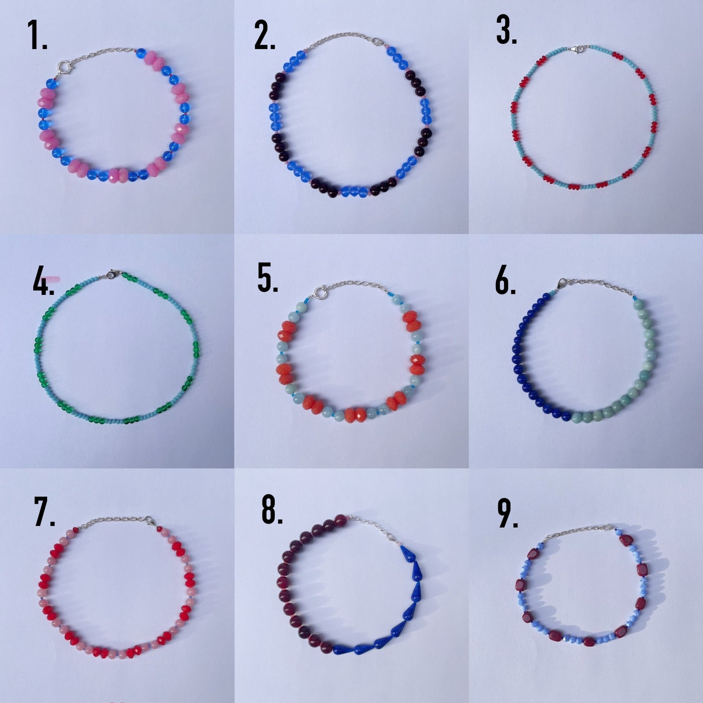 9. Burgundy and Sky Blue
