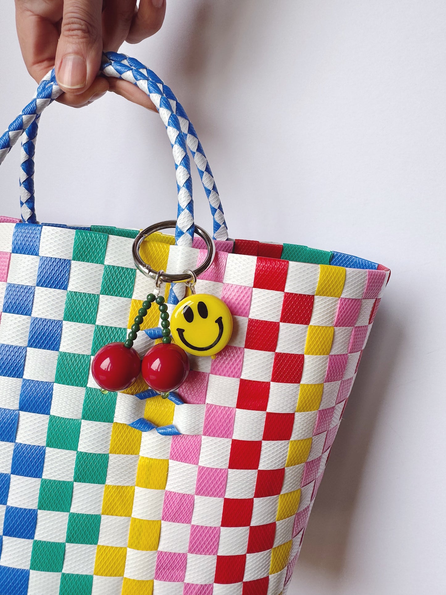 Cherry + Big Smiley Bag Charm