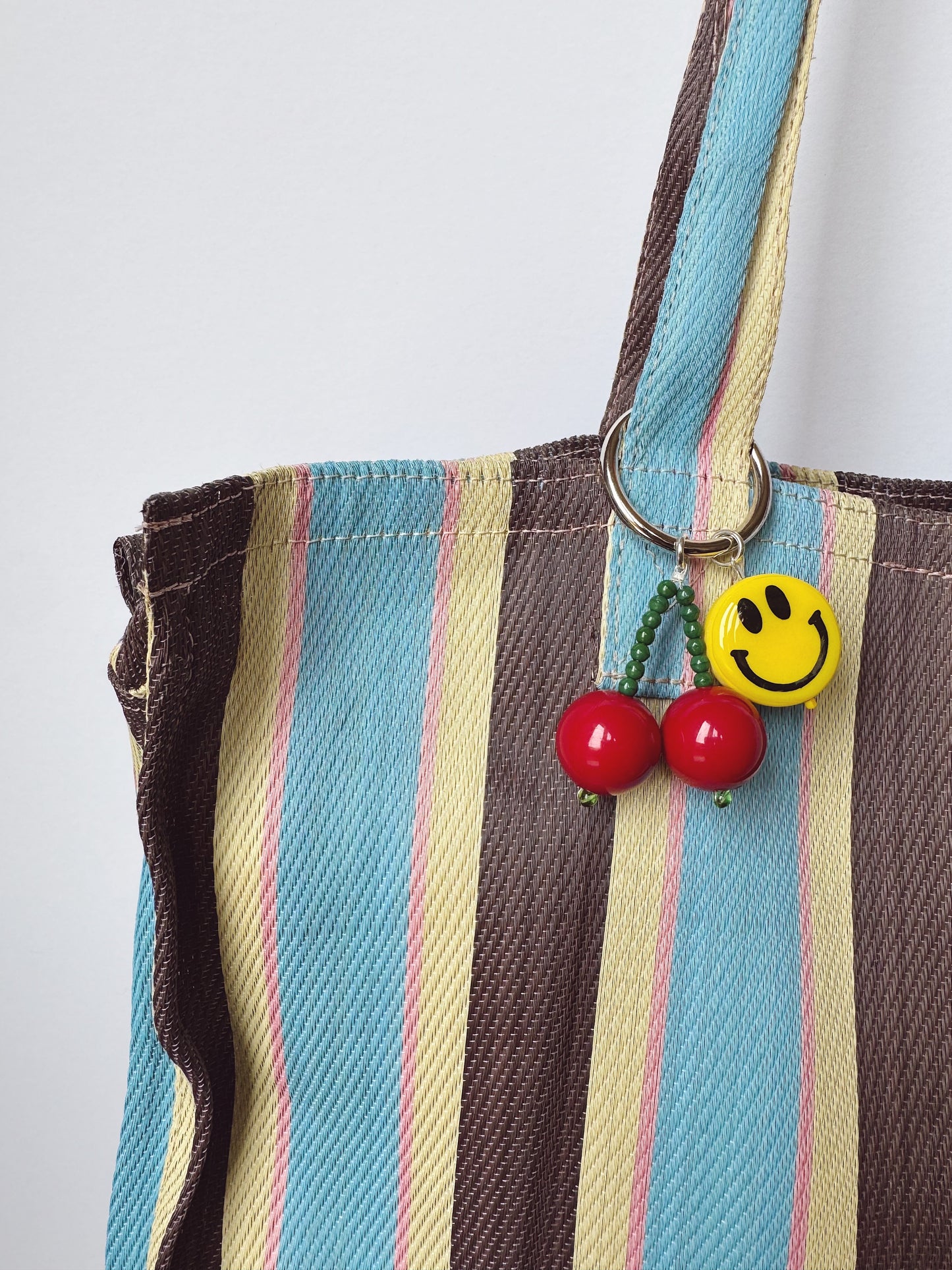 Cherry + Big Smiley Bag Charm