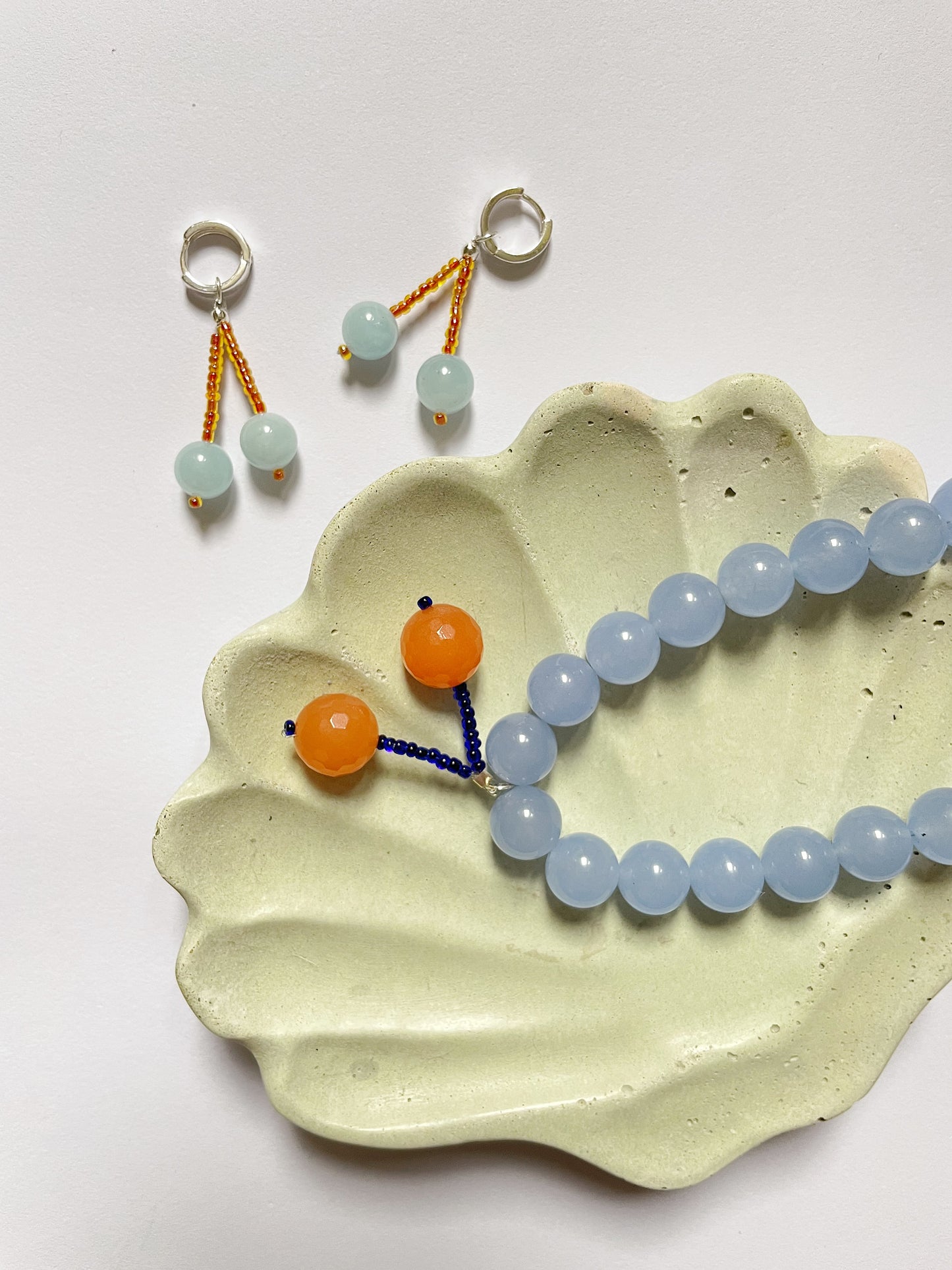 Icy Blue Cherry Earrings
