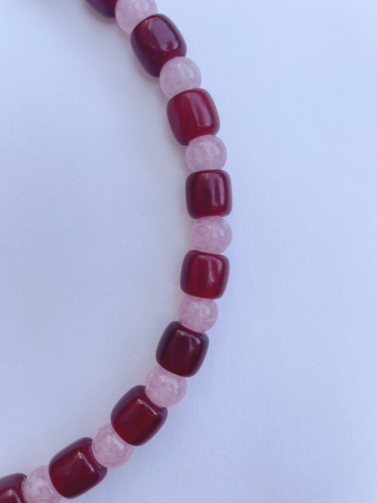 Cranberry Stripe Necklace