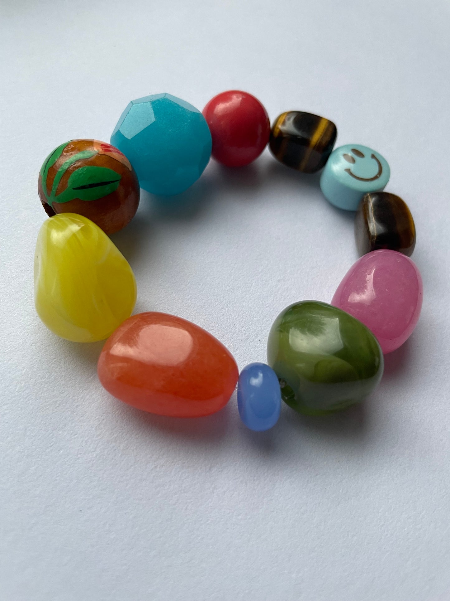Sky Blue Smiley Bracelet