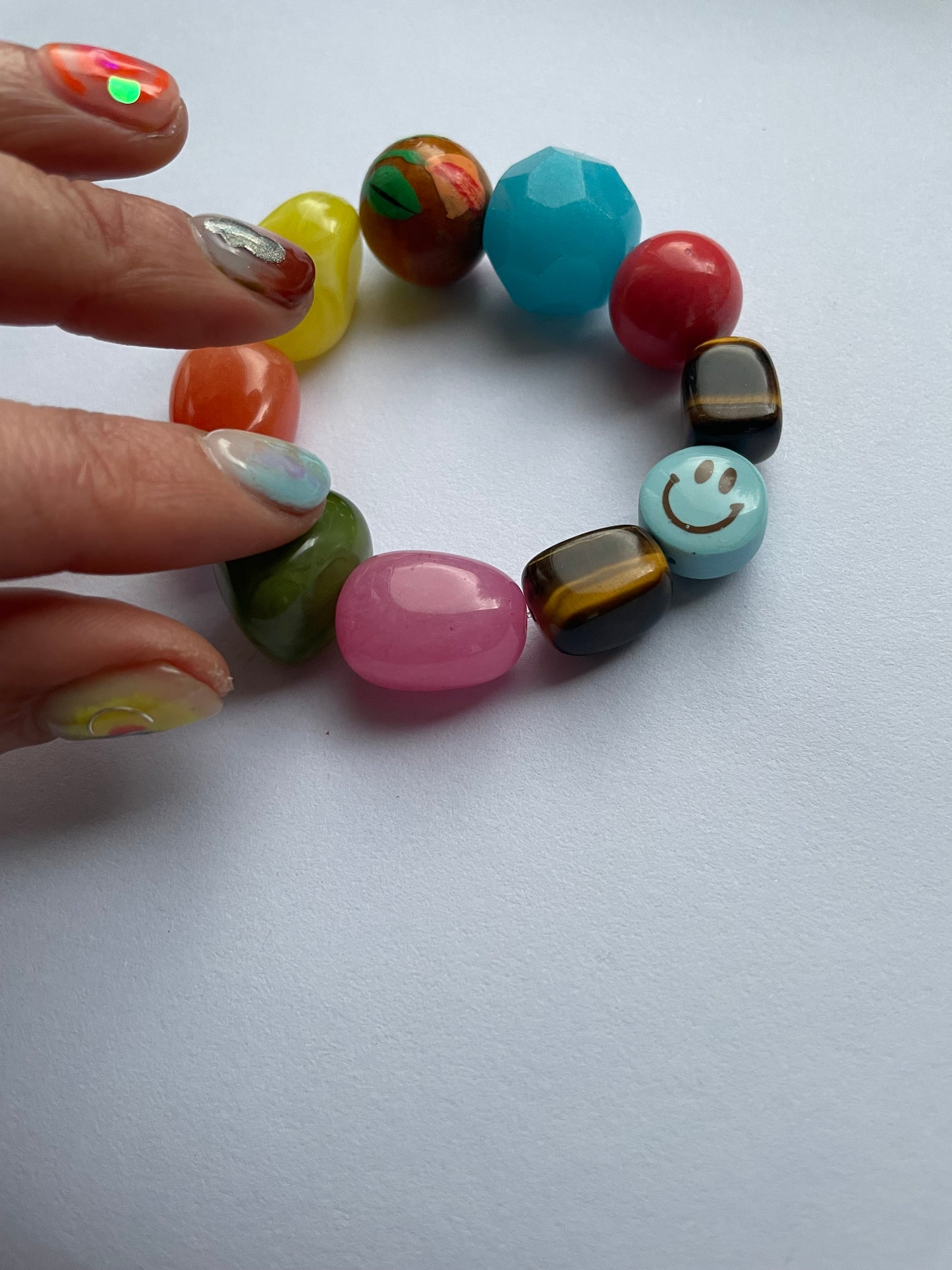 Sky Blue Smiley Bracelet