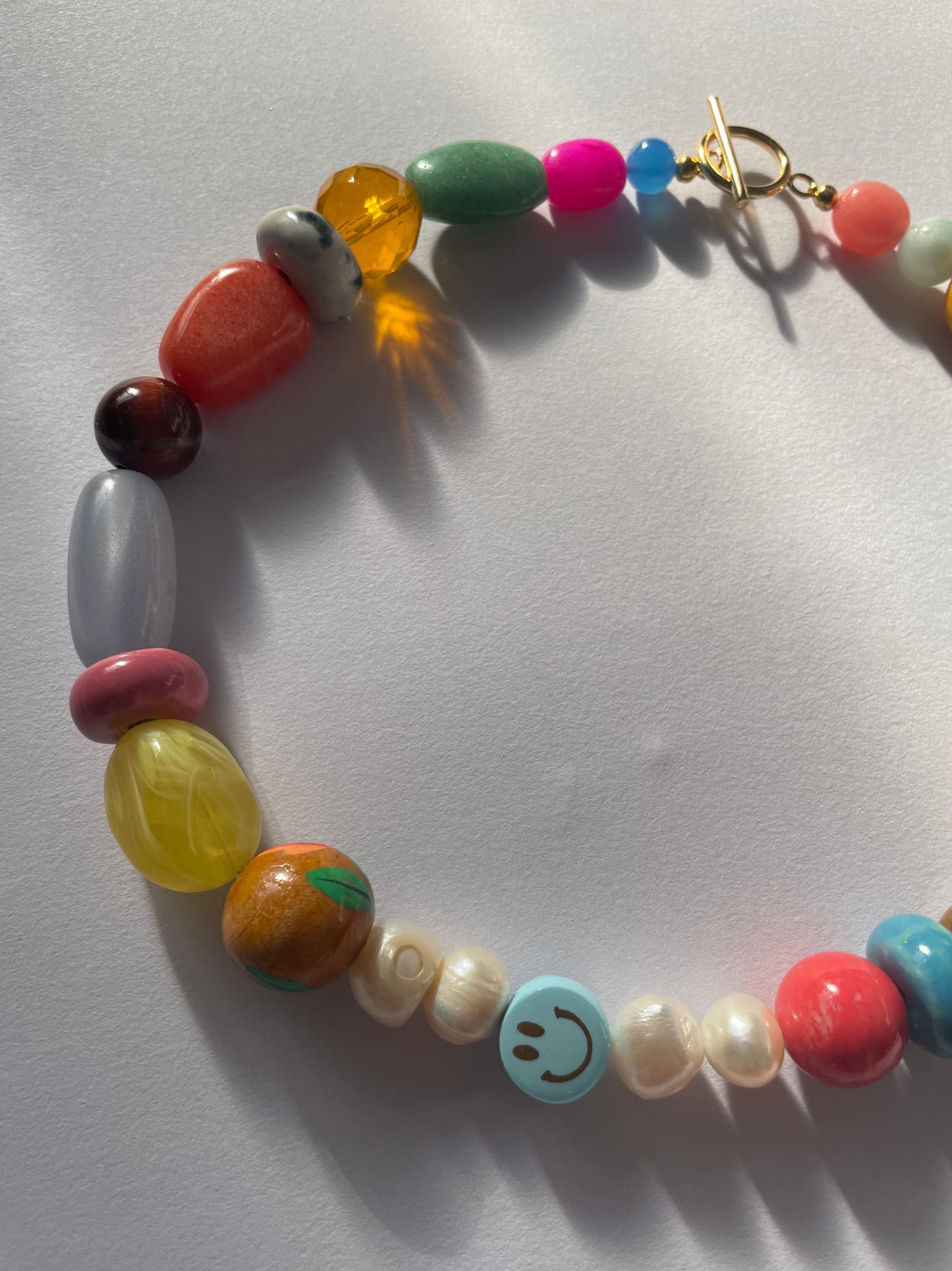 Sky Blue Smiley Necklace