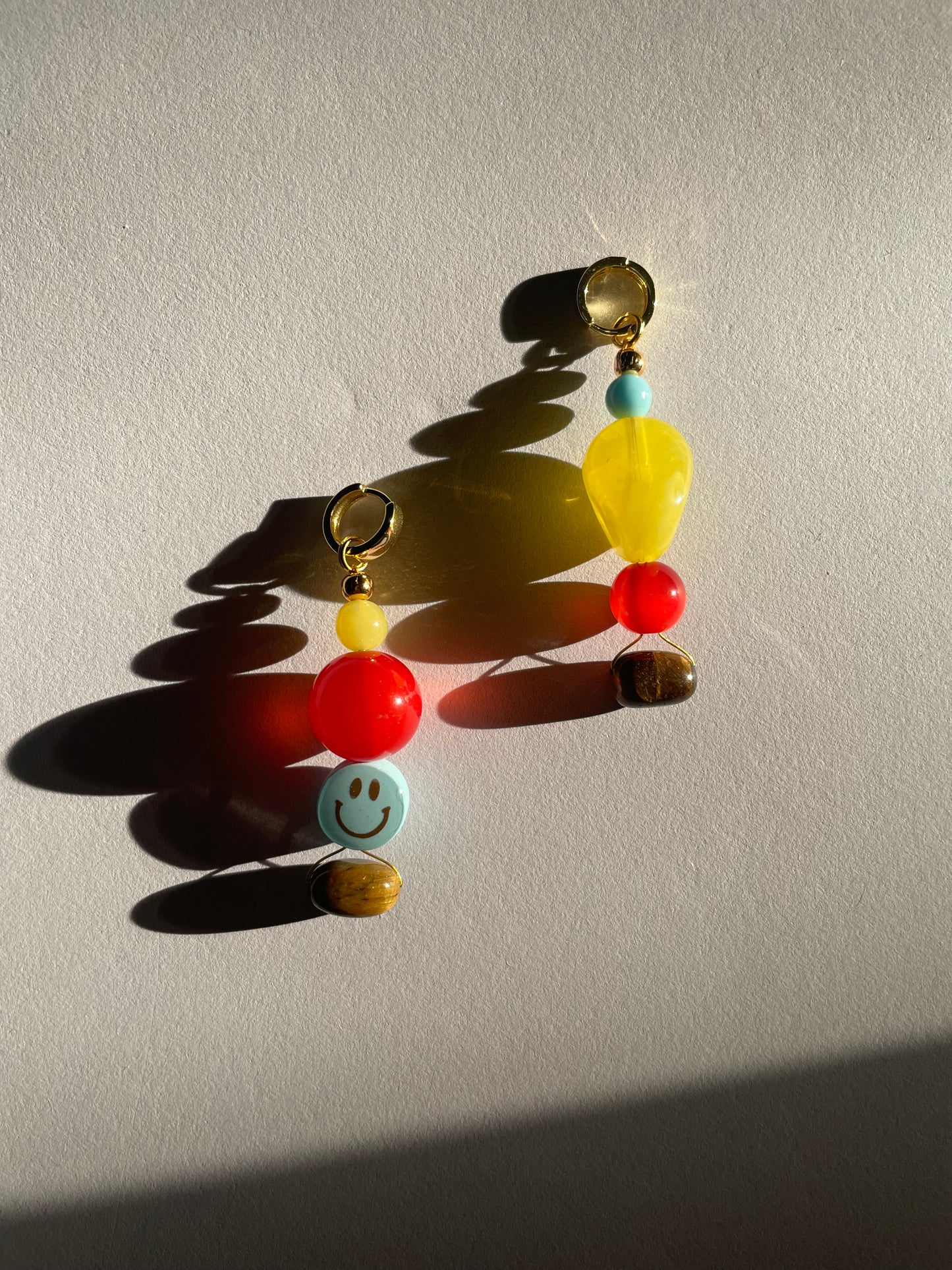 Sky Blue Smiley Earrings