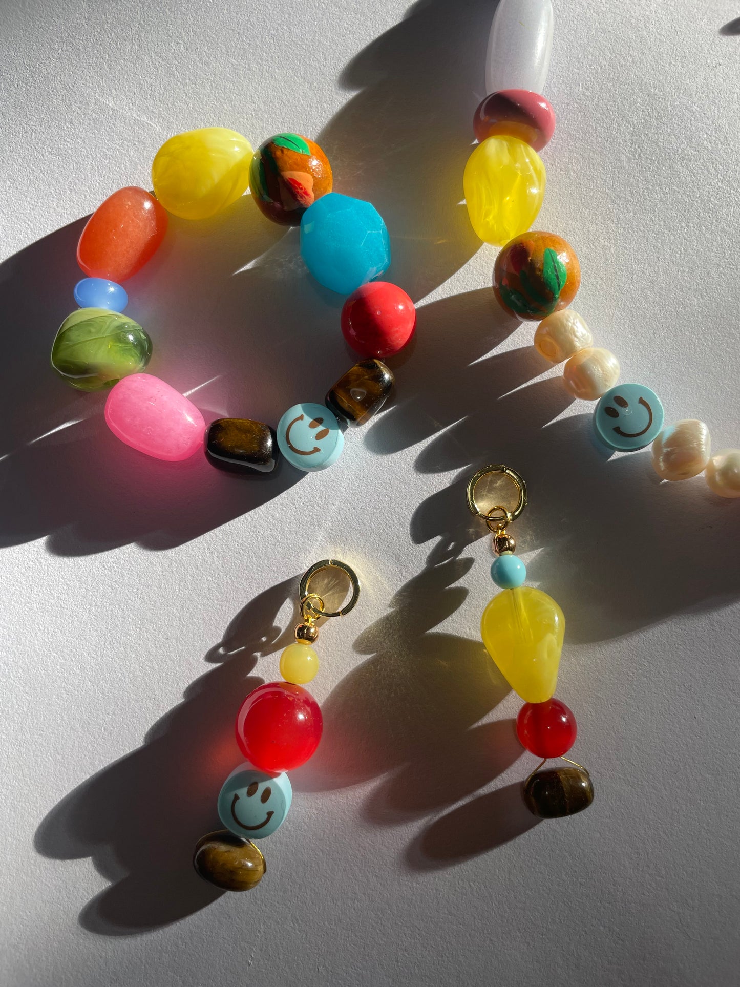 Sky Blue Smiley Earrings