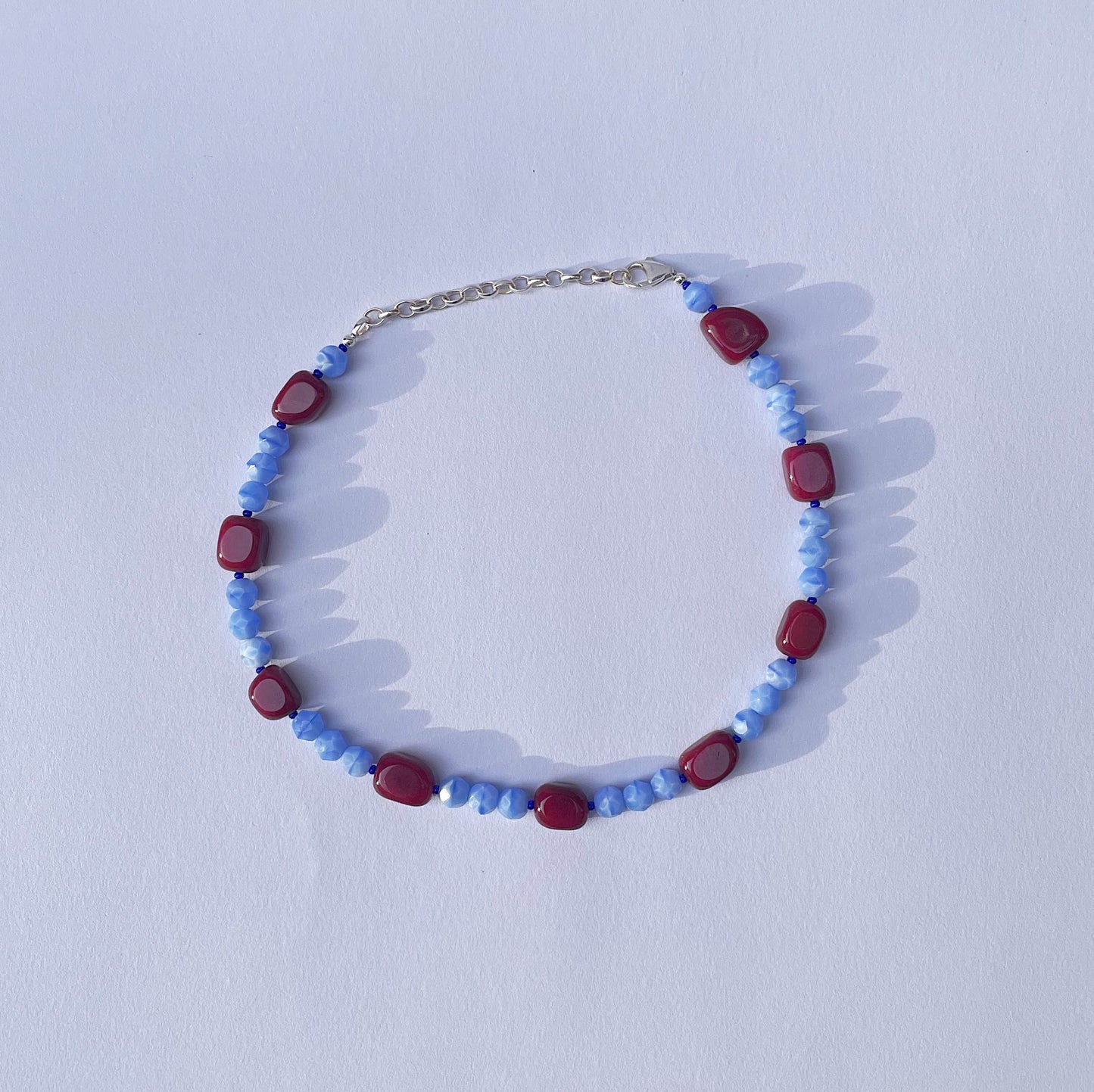 9. Burgundy and Sky Blue