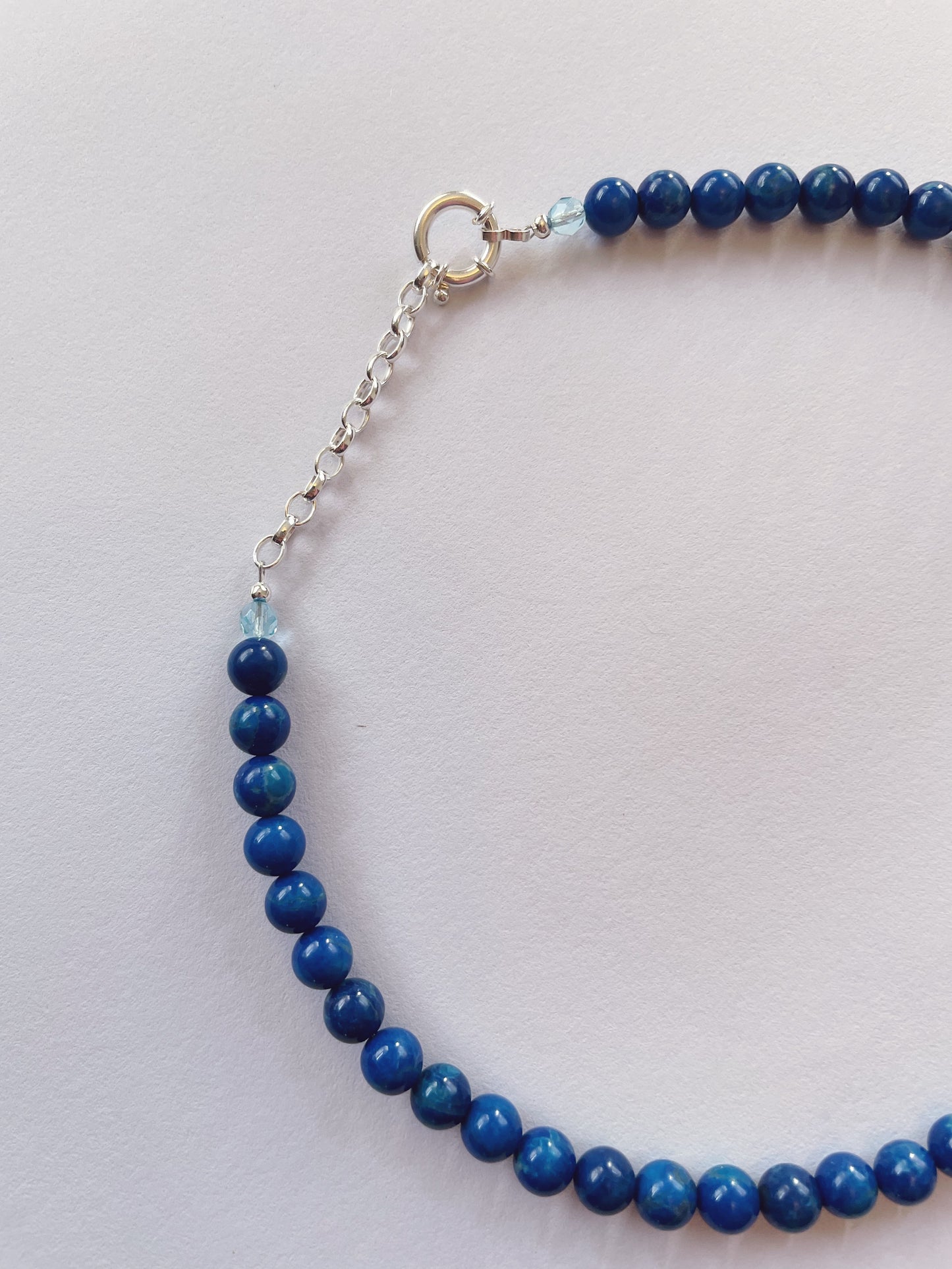 Cobalt and Orange Cherry Necklace