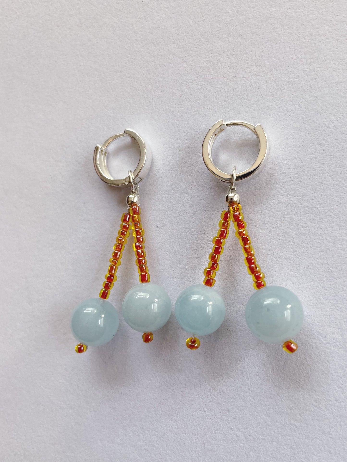 Icy Blue Cherry Earrings