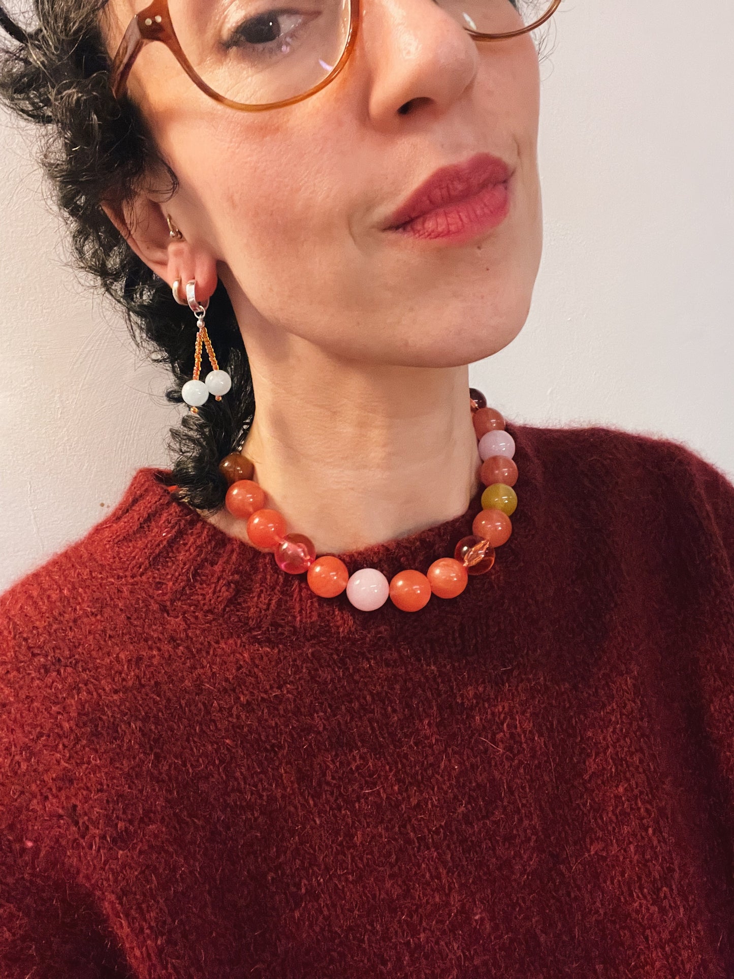 Icy Blue Cherry Earrings