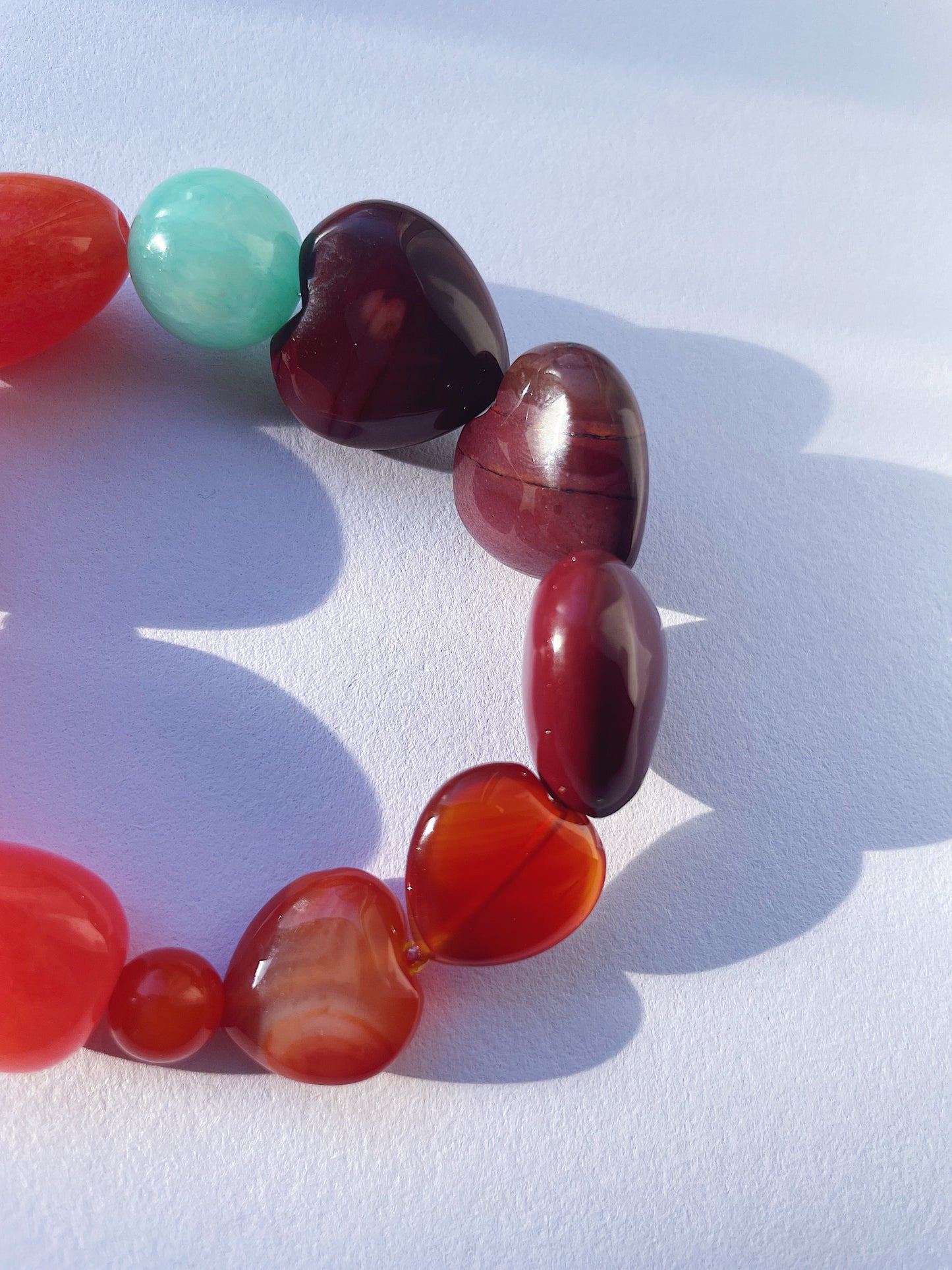 Aubergine and Watermelon Bracelet