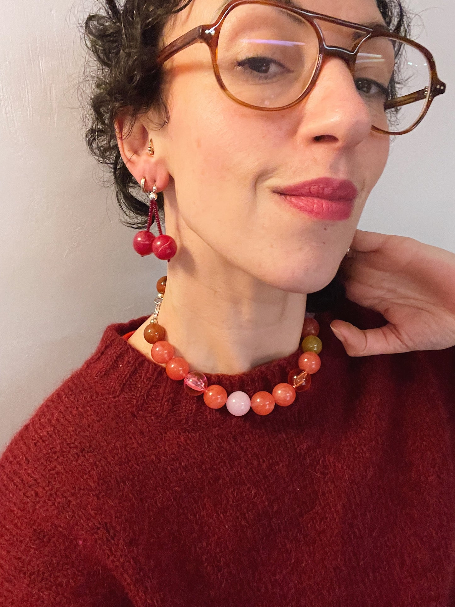 Chunky Cherry Earrings