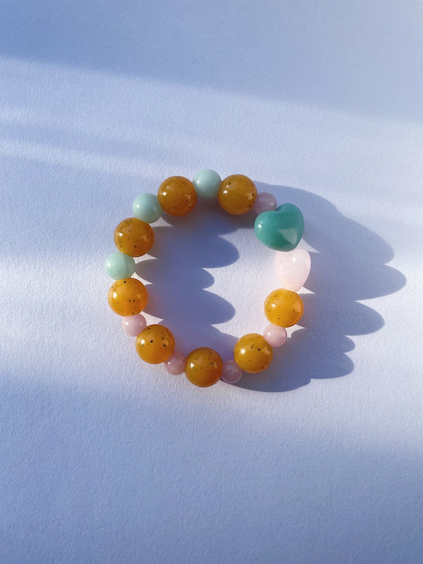 Turquoise, Mustard and Lilac Bracelet