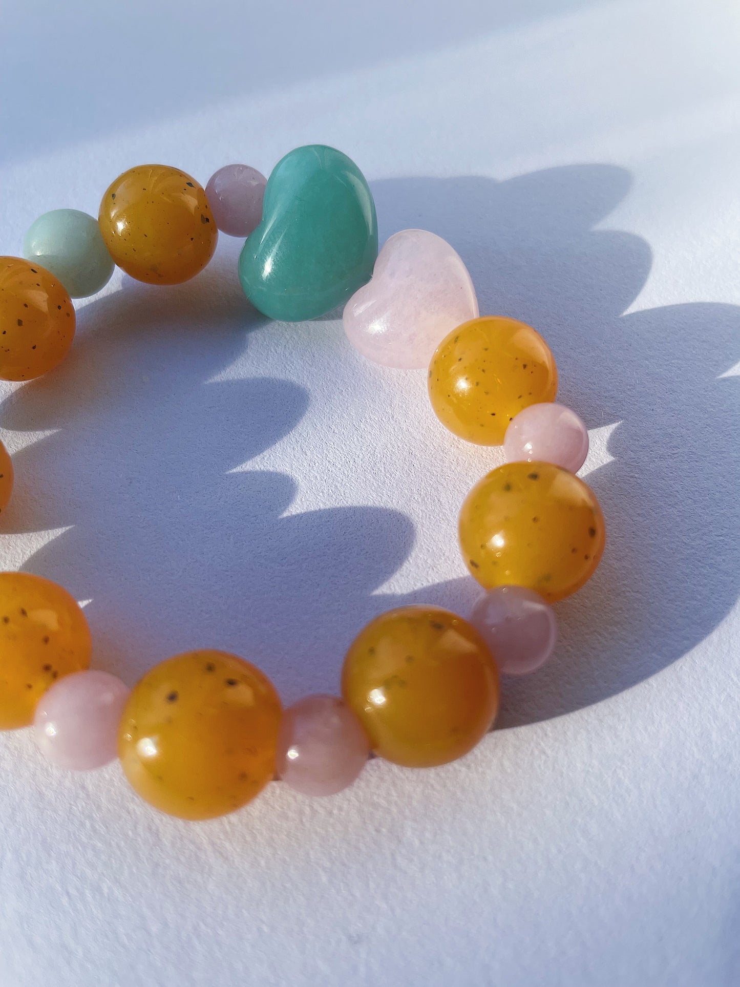 Turquoise, Mustard and Lilac Bracelet