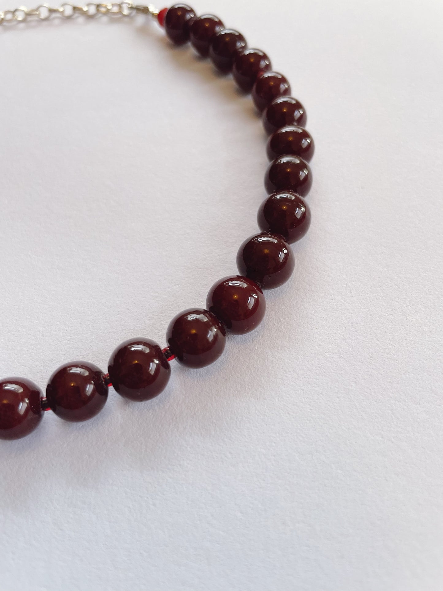 Wine Red Cherry Necklace