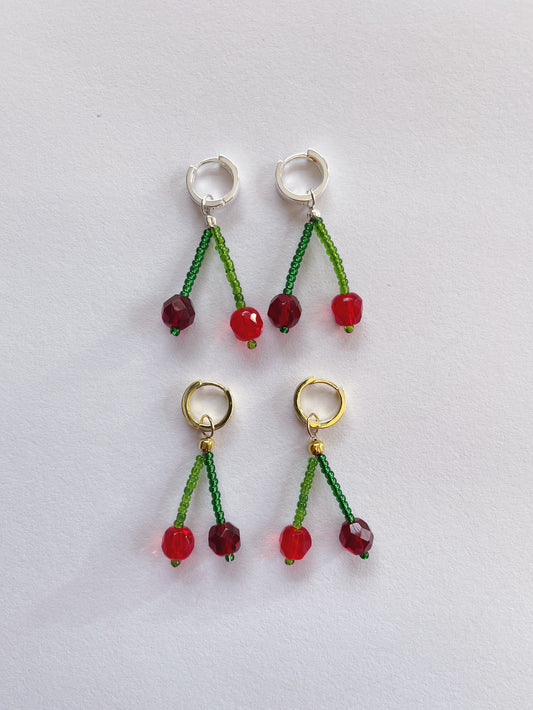 Mini Cherry Earrings