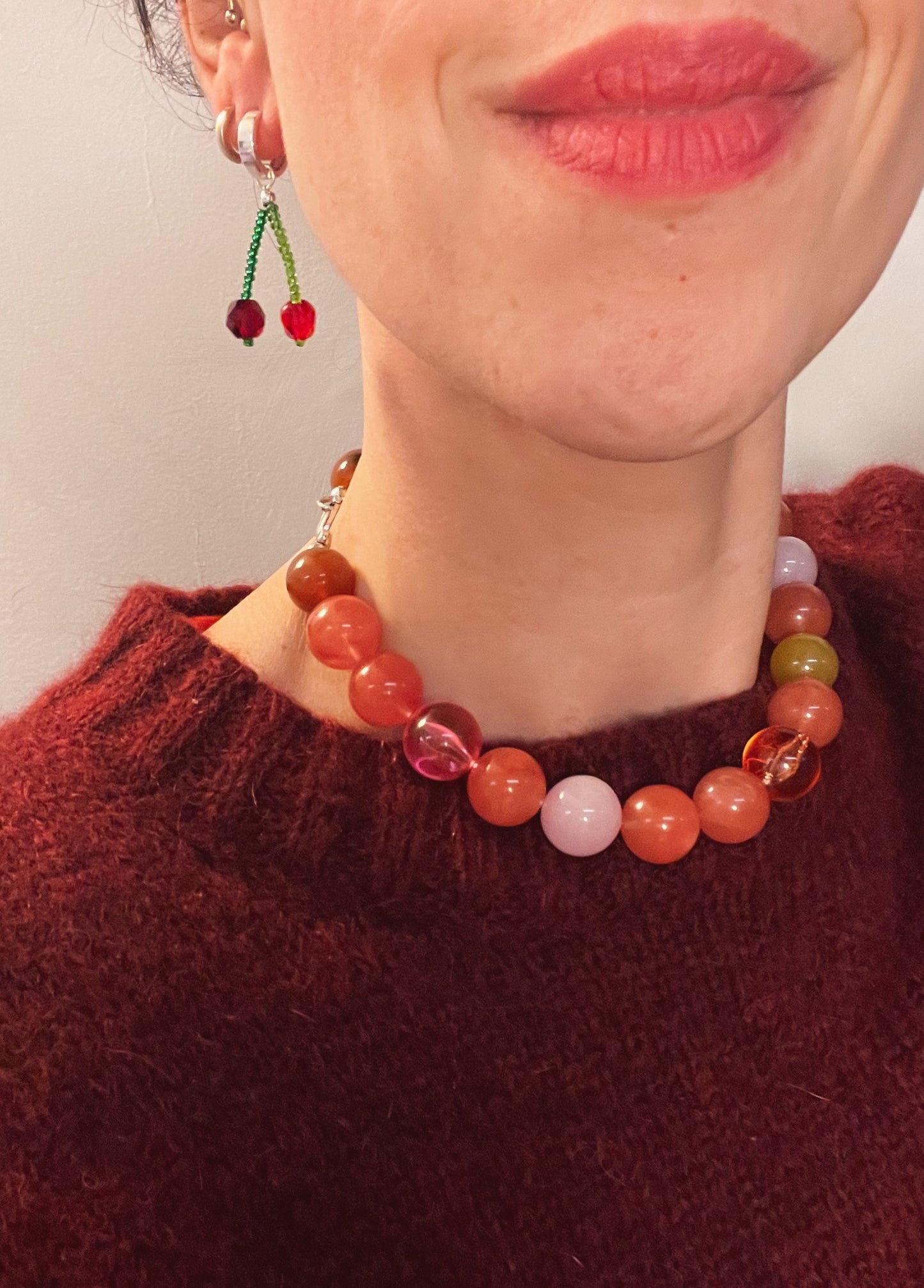 Mini Cherry Earrings