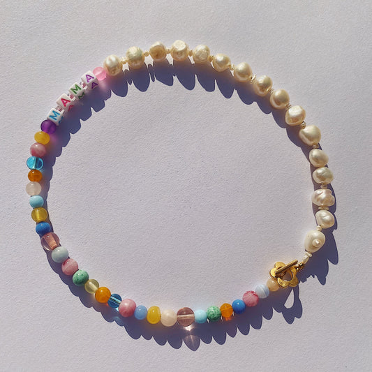 Colourful Beaded Mama Necklace